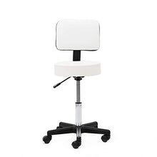 ZXYDD - Sedia per Massaggi da Salone, Regolabile, Girevole, Girevole, con Schienale Bianco, per Parrucchieri, Manicure, Tatuaggi, Massaggi, Spa, Salone