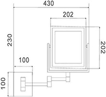Specchio da trucco illuminato a LED, specchio cosmetico a due lati, specchio da parete con ingrandimento 3x, girevole a 360°, connessione cablata (colore: argento)
