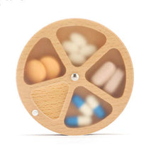 Dreamyep Portable Pillola Scatola di Legno con Portatile Pillola Bagagli Dispenser Mini Tablet Pillola Packaging Copertura in Acrilico Box