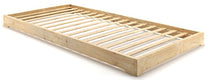 Letto in Legno, Letto Giapponese Modello Nokido 90x200 con reti a doghe, Non trattato