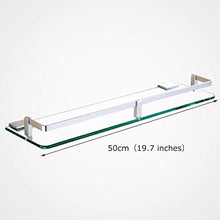 HGXC Mensola per Bagno Mensola in Vetro Alluminio Mensola per Bagno Specchio monostrato Cornice Frontale Portaoggetti per Cosmetici a Parete