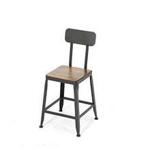 Sgabello Sgabello quadrato comodo, retrò ferro battuto bar sgabello ristorante cafe high sgabello da pranzo sedia da pranzo in legno massello di seduta in legno mobili decorativi (dimensioni: 45 cm)