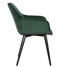 WOLTU BH153gn-2 Coppia Sedie Sala da Pranzo Poltrona con Braccioli per Soggiorno in Velluto Verde Gambe in Metallo