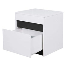 Comodino moderno con cassetto profondo spazioso spazio di archiviazione compatto comodino per camera da letto, ufficio, soggiorno, elegante armadio 45 x 39 x 49,5 cm