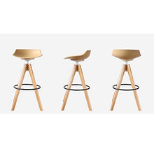Sgabello da bar LF alla moda, creativo, per la casa, con schienale alto, girevole, ideale per la colazione, ristorante e la semplicità (colore: bianco, dimensioni: 65 cm)