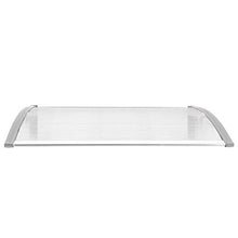 PrimeMatik - Pensilina 80x60cm in policarbonato per Porta o Finestra per Esterno Grigio