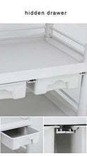 Carrelli portaoggetti Carrello di bellezza per parrucchiere Carrello per estetica con 2 cassetti e benna per sporco regolabile | Carrello dell'ospedale dell'ABS per il laboratorio, salone di bellezza