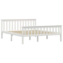 Lasamot Struttura Letto in Legno massello di Pino per Adulti, Bambini, Struttura Letto con 2 cassetti, Bianco, Dimensioni Materasso Adatte 160x200 cm (Senza Materasso)