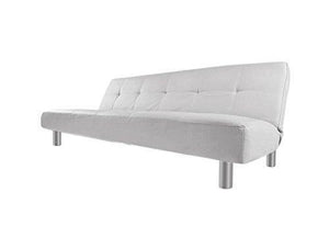 Bagno Italia Divano Letto 3 posti 180x80 Ecopelle Bianco Stile Moderno reclinabile da Soggiorno divani Letti Modello Claudia I - Arredi Casa