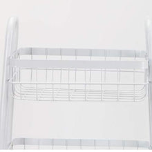 LYM &ripiano di stoccaggio Scaffalature Multifunzione Salotto Camera da Letto 3 Piani Mobile da appoggio Cucina da Cucina Rack per Frutta Cesto portaoggetti Bianco Scaffale di Finitura