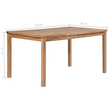 Montloxs Tavolo da Pranzo Pratico in Stile Moderno per Interni ed Esterni, Tavolo da Pranzo in Legno massello di Teak Color Naturale 150 x 90 x 77 cm (Lunghezza x Larghezza x Altezza)