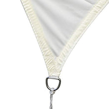 Outsunny Vela Ombreggiante Rettangolare 4x6m, Tenda da Sole per Esterno in Poliestere Anti UV Traspirante Bianco Crema
