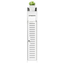 COSTWAY Mobile a Colonna per Bagno, Mobiletto Armadietto Alto a Pavimento, con Cassetti, Moderno, in Legno, Bianco