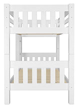Erst-Holz Letto a Castello Bianco per Ragazzi per materassi 90x200 in Pino con doghe rigide 60.06-09W