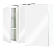 Posseik 5439 – 76 – Armadietto a Specchio, a 3 Ante, 110 x 68 x 16 cm, Colore: Bianco