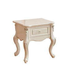 Elegante Semplicità Comodino Comodino in Stile Europeo Cassetto Singolo Semplice Armadio Francese Bianco Intagliato Comodino per Camera da Letto, DTTX001