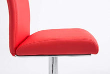 CLP Sgabello Design Köln Con Schienale E Poggiapiedi I Sgabello Alto Imbottito In Similpelle Girevole E Regolabile 60-80,5 CM, Colore:rosso
