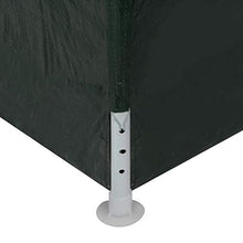 Tidyard Gazebo da Giardino, 3 x 6 m, 4 Pareti Laterali/1 Porta con Chiusura Lampo/Staffe di Acciaio/PE/Pieghevole/Impermeabile, Verde
