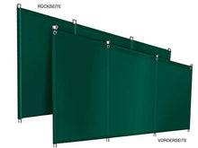! Protezione antivento da campeggio in telone di qualità per camion (telone per camion), stabile, con linguette e occhielli (1,2 m x 4 m, verde RAL6005)