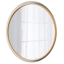 Specchio Rotondo da Parete in Legno di Betulla con Bordo Specchio per Trucco Specchio per Trucco Specchio per Rasatura HD Diametro Semplice 46cm