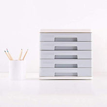 Archivi di File Forniture di Alta qualità Livelli Alto-Trasparente Resina cassetti Data Storage Box Office Tavolo Desktop Cupboard Pp di plastica - 26.5x34.4x25cm libreria (Color : White)