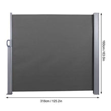 YCSD Tenda da Sole Impermeabile da Ombrellone Impermeabile per Esterni, Balcone, Patio Giardino (160 X 318 Cm) Grigio