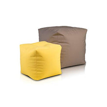 Ecopuf Cube S Pouf Poggiapiedi da Esterno in Poliestere Impermeabile Pieno di Palline di Polistirolo