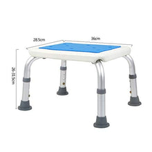 Sgabelli Mobili da Bagno Bagno Quadrato Slip Bagno Anziano maternità in Alluminio Bagno Bambino Anziano Bagno, Carico 130kg (Color : Blue, Size : 36.5cm*28.5cm*31.5cm)