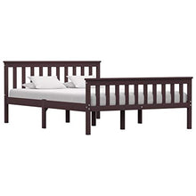 SKM Giroletto con 4 Cassetti Marrone Scuro Legno di Pino 140x200 cm (44.7kg)