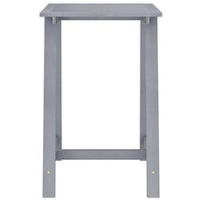vidaXL Set da Bar da Giardino 5 pz Grigio in Legno Massello di Acacia