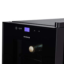 IKOHS WINECOOLER S - Cantinetta da 8 bottiglie, 23 l, 60 W, luce LED, display digitale, 3 ripiani, doppio isolamento, zone di temperatura da 8 a 18 gradi, ripiani in acciaio inox