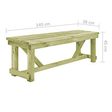 Tidyard Panche da Giardino, Panchina da Giardino, Panca da Esterni in Legno di Pino Impregnato 140 cm