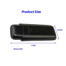 YYYUR Leather Cigar Set, Simple Black 2 Cigar Viaggi Sigaro Imposta, può Essere collocato Cigar Forbici, Sigaro Imposta per Varie Occasioni, 17 * 6.5 * 2.5cm