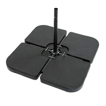 ToCi 4 x Parasol Stand - Set Base per Ombrellone da Giardino in Plastica 50 × 50 × 7.5 cm riempibile con sabbia/acqua e fino a 100 kg