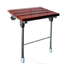 LXLAMP Sgabello Doccia Antiscivolo Regolabile in Altezza Ripiano for Doccia in Legno Massello Scaffale in Acciaio Inossidabile, Sgabello for Doccia A Parete, Ingresso Corridoio Bagno