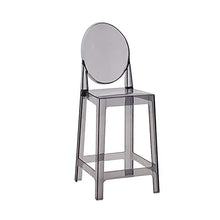 TopJiä Acrilico Sedia Fantasma Trasparente Sgabelli da Bar,Moderne Girevole Sedia con Schienale,Plastica Seggiola da Bar,per,Caffetterie,Bar,Club,Bar,Balcone,Sedia,Sgabello