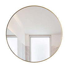 Gcgg Specchio per Il Trucco Specchio da Parete Shabby Chic Dorato, Specchio in Ottone Specchio Rotondo della Villa Dorata Specchio da Parete per Bagno (Size : 60cm)