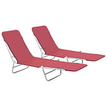 Festnight 2 pz Lettini Prendisole Pieghevoli,Lettino Prendisole da Campeggio,Lettino Prendisole Portatile,Sedie a Sdraio da Giardino Pieghevole Portatile 56 x 182 x 24,5 cm