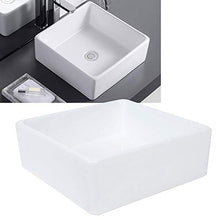 Ausla Lavabo da incasso rettangolare in ceramica Lavabo 38 x 38 x 13,3 cm Bianco