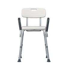 Teqler ® T-135303 sedia da doccia, sgabello da bagno, sedia da doccia per persone bisognose di cure, sedia da doccia regolabile in altezza, 38-45 cm