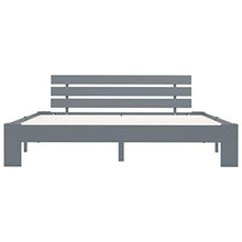 BIGTO - Struttura per letto in legno di pino massiccio, per camera da letto, stile C, colore: grigio, 160 x 200 cm