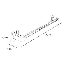 Asta Porta asciugamano bagno Adesivo per lavabo bidet Shape40 modern finitura cromo lucido porta salviette bagno acciao inox
