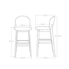LWW Sgabelli, bar Sgabelli Set Ritorno Resto moderna Minimalista Bar Sgabello Alto Restaurant,Blu,A