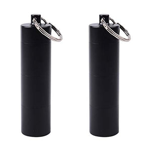 SUPVOX 2 PZ Portapillole Portachiavi Mini Impermeabile Contenitore Pillole Organizzatore Pillole Dispenser Pillole Scatole Custodia Vitamina per Viaggi (Nero)