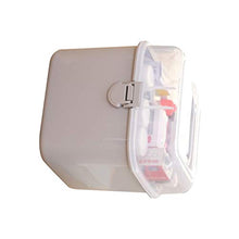 14 x 16,5 cm Medicina Box Maniglia Armadi Medicina Grande Capacità Portatile Storage Grigio