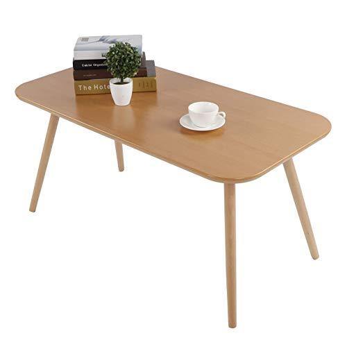 AYNEFY Tavolino da salotto in legno, piccolo tavolo da caffè, elegante tavolino da pranzo, per soggiorno, sala da pranzo, giardino, balcone, 100 x 50 x 48 cm (L x P x A) - Arredi Casa