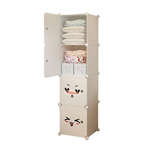 Locker Affitti Posti Letto Home Organizer Armadio di Immagazzinaggio di Vestiti di Plastica Scaffalature Armadio Armadio Rimovibile A 4 Strati Dormitorio MUMUJIN (Size : 39X37X147CM)