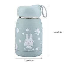 Rockyin Acciaio Inossidabile Carino Coniglio Modello Vuoto Tazza della Bottiglia Mug Thermos Cup Acqua (Blu)
