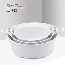 TJYXXQ Bacinella Vaschetta Verdura 3 PCS Biaurale Lavabo Lavabo Mobilia Plastica Grande Lavabo Pediluvio Grande (Color : White)