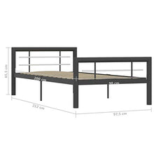 SKM Giroletto Grigio e Bianco in Metallo 90x200 cm